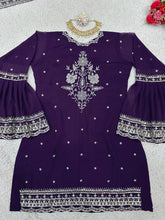 Load image into Gallery viewer, Attractive Georgette Fabric Fully Stitched Sharara Suit
