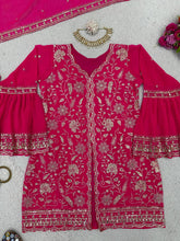 Load image into Gallery viewer, Attractive Georgette Fabric Fully Stitched Sharara Suit
