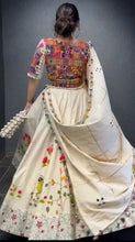 Load image into Gallery viewer, Amazing White Colour Reyon Fabric Digital Print Work Navratri Wear Lehenga Choli
