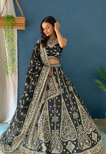 Load image into Gallery viewer, Designer Jalpari Silk Fabric Embroidery Work Lehenga Choli With Dupatta
