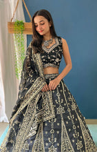 Load image into Gallery viewer, Designer Jalpari Silk Fabric Embroidery Work Lehenga Choli With Dupatta
