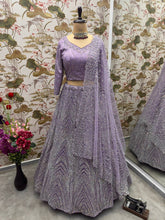 Load image into Gallery viewer, Designer  Important Heavy Net Fabric Glitter Sequences Design Work Lehenga Choli
