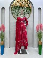 Load image into Gallery viewer, Ready to Wear Silk Printed Handwork Aliya Cut Salwar Suit
