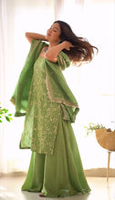 Load image into Gallery viewer, Party Wear Jimmi Silk Ready to Wear Salwar Plazo For Gals wear
