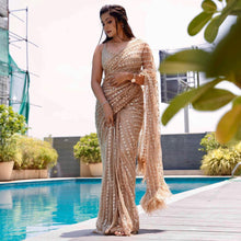 Load image into Gallery viewer, Party Wear Soft Net With Embroidered Work Saree For Women
