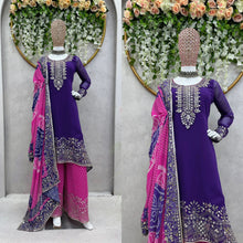 Load image into Gallery viewer, Purple Pink Georgette Ready to Wear Salwar Suit
