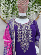 Load image into Gallery viewer, Purple Pink Georgette Ready to Wear Salwar Suit
