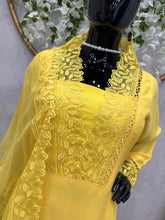 Load image into Gallery viewer, Haldi Speical Yellow Stitched Salwar Suit For Function Wear
