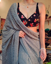 Load image into Gallery viewer, Admiring Grey Festival Wear Georgette  Heavy  Sequence Work  Saree For Womens
