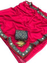 Load image into Gallery viewer, Awesome Georgette Mirror Embroidered Work Saree Blouse For Festive Wear

