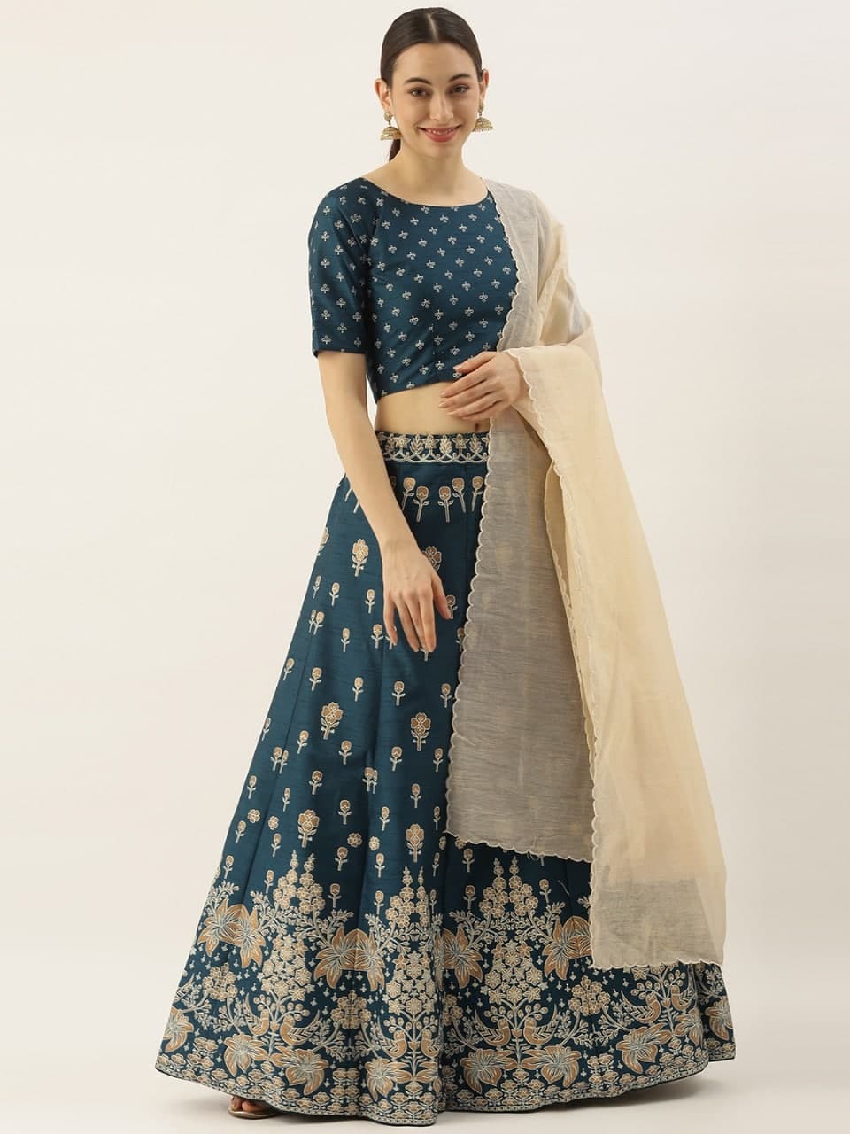 Appealing Silk Zari Work Lehenga Choli For Wedding Wear