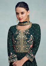 Load image into Gallery viewer, Designer Georgette Full Stitched Sharara Suit
