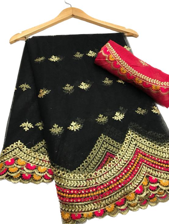 Trendy Black Color Embroidered Saree Blouse For Wedding