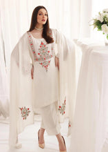 Load image into Gallery viewer, Beautiful Ivory Georgette Full Stitched Plazo Suit
