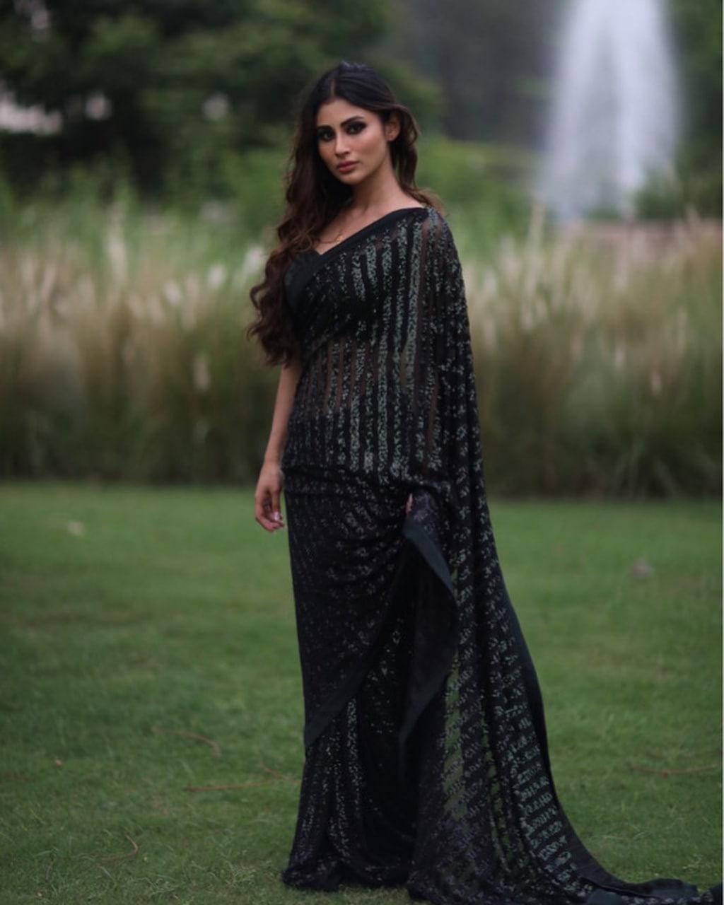 Entrancing Black Color Net Embroidered Work Saree Blouse For party Wear