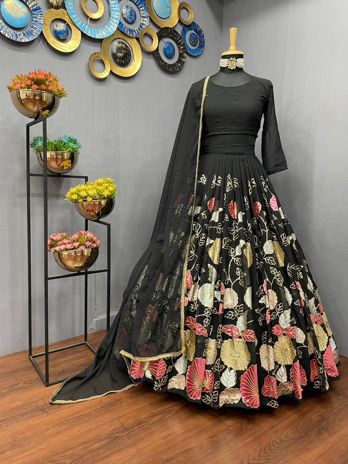 Amazing Georgette Sequence Work Designer Lehenga Choli For Occasion Wear