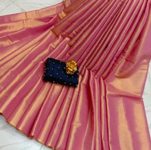 Load image into Gallery viewer, Dashing Wedding Wear Tissue Silk Cotton Saree Blouse For Women
