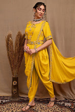Load image into Gallery viewer, Staggering Georgette Embroidered Work Indo Western For Wedding Wear
