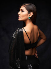 Load image into Gallery viewer, Black Color 5 MM Sequence Embroidered Work Designer Saree Blouse

