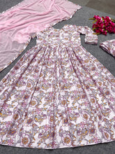 Load image into Gallery viewer, New Baby Pink Cotton Gown With Dupatta Outfit For  Womens Wear
