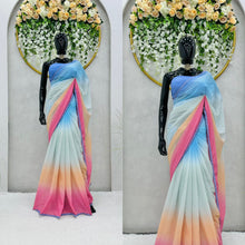 Load image into Gallery viewer, Party Wear Soft Georgette Multi Color Designer Saree
