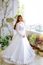 Load image into Gallery viewer, Ready to Wear White Georgette Gown with Dupatta For Women
