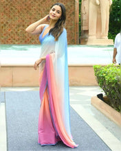 Load image into Gallery viewer, Party Wear Soft Georgette Multi Color Designer Saree
