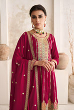 Load image into Gallery viewer, Party Wear Maroon Silk Full Stitched Suit
