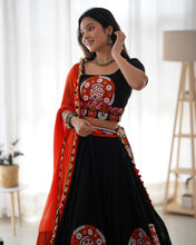 Load image into Gallery viewer, Wedding Wear Black Georgette Lehenga Choli For Navratri
