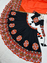 Load image into Gallery viewer, Wedding Wear Black Georgette Lehenga Choli For Navratri
