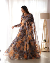 Load image into Gallery viewer, Glorious Tubby Silk Printed Full Stitched Anarkali Gown
