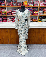 Load image into Gallery viewer, Ready to Wear Print Designer Saree For Women_Blouse Unstitched
