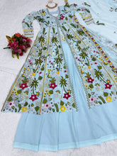 Load image into Gallery viewer, Traditional Wear Embroidary Work Beautiful Gown With Real Mirror For Girls

