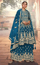 Load image into Gallery viewer, Greaceful Heavy Butterfly Net With Coadding Embroidery And Stone Work Sharara Suit
