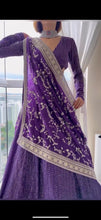 Load image into Gallery viewer, Function Wear Purpale Colour Heavy Embroidary Work Wedding Wear Lehenga
