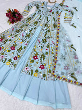 Load image into Gallery viewer, Traditional Wear Embroidary Work Beautiful Gown With Real Mirror For Girls
